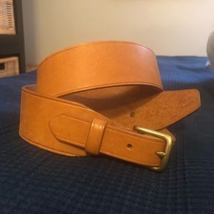J crew wide brown leather belt never worn